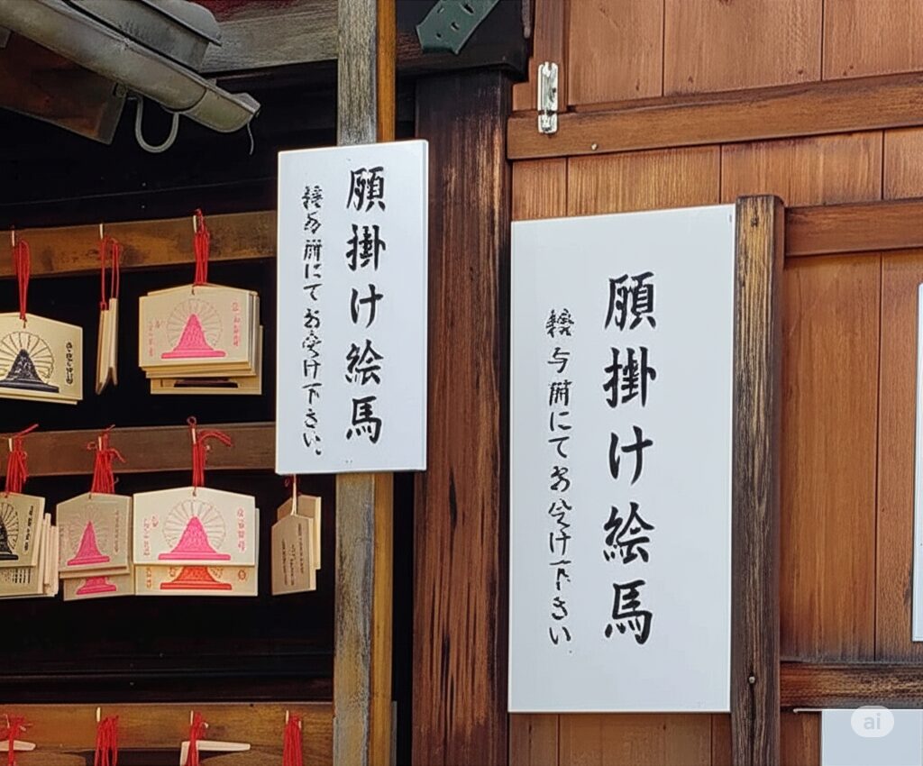 市比賣神社の絵馬奉納エリアをイメージしたAI制作画像
